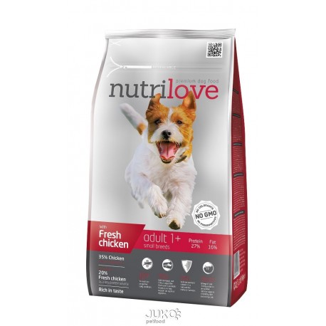 Nutrilove pes Adult Small fresh kuřecí, granule 1,6 kg