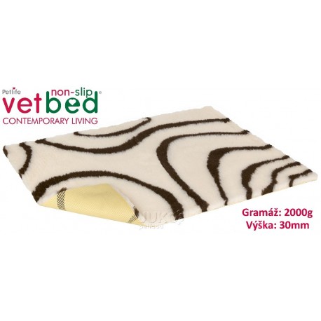 Vetbed protiskluz/Drybed béžovohnědá 100 x 75 cm, vlas 30 mm