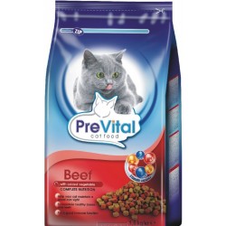 PreVital kočka hovězí+zelenina, granule 1,8 kg