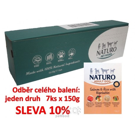 Naturo Adult Salmon&Rice with Veget 150g-7KS-AKCE 10%-12043