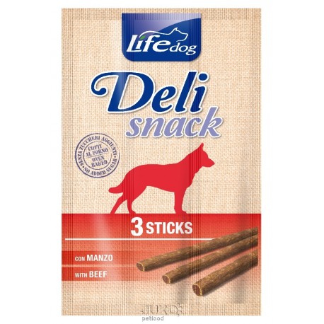 LifeDog Deli Snack Beef, tyčinka 33 g (3 x 11 g)