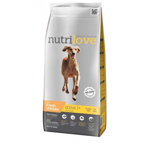 Nutrilove pes Active fresh kuřecí, granule 3 kg