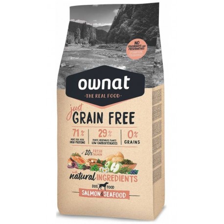 OWNAT Dog Just Grain Free Salmon & Seafood 14 kg