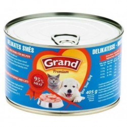 Grand Premium Dog & Cat delikates, konzerva 405 g PRODEJ PO BALENÍ (6 ks)