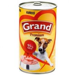 Grand Premium Dog kuřecí, konzerva 1300 g PRODEJ PO BALENÍ (4 ks)