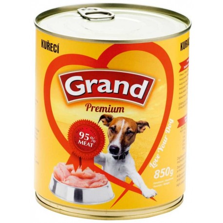 Grand Premium Dog kuřecí, konzerva 850 g