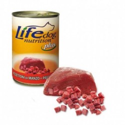 LifeDog Beef chunks, konzerva 400 g