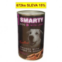 SMARTY Dog Veal/Telecí chunks, konzerva 1240 g