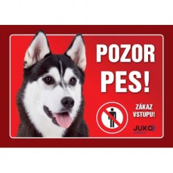 samolepka-Pozor Pes-HUSKY/MALAMUT-13883
