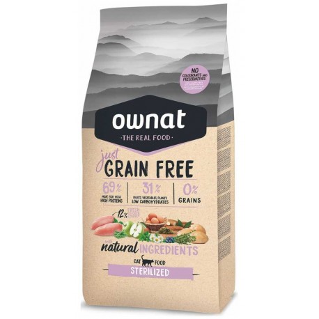 OWNAT Cat Just Grain Free Sterilized 1 kg - AKCE 20% - Expirace 9/21