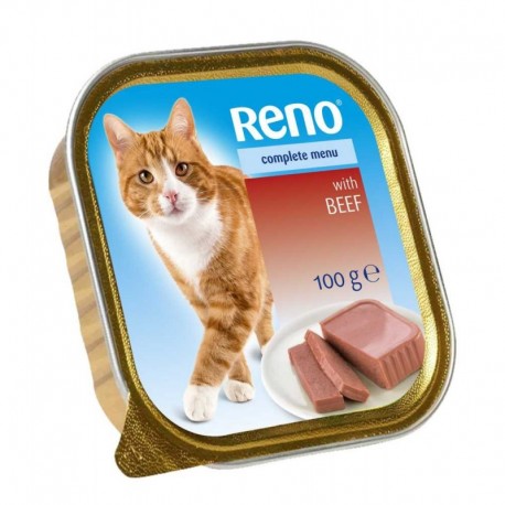 RENO Cat hovězí se zeleninou, vanička 100 g