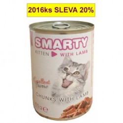 SMARTY Cat Kitten Jehněčí chunks, konzerva 410 g