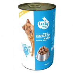 Lucky Dog HOVĚZÍ kousky+těst.+zelenina 1240g-14970-LIMITOVANÁ NABÍDKA