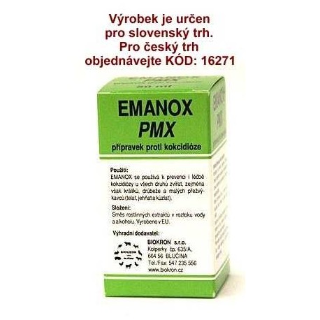 EMANOX PMX 50 ml !CZ! přírodní doplněk k lepšímu zvládnutí parazitárních problémů