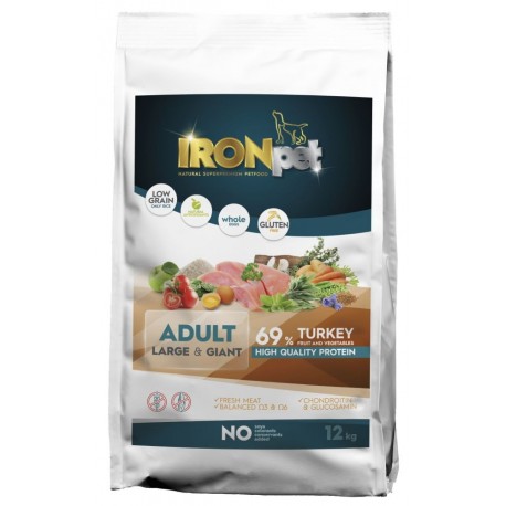 IRONpet Dog Adult Large & Giant Turkey (Krocan) 12 kg