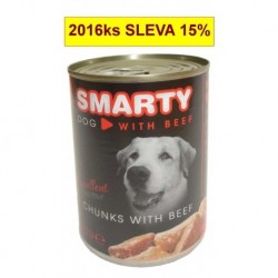 SMARTY Dog Hověz chunks, konzerva 410 g