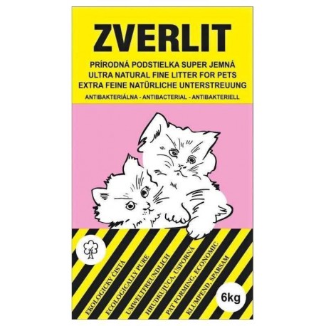 ZVERLIT růžový podestýlka super jemná 6 kg - SLEVA 10 % (poškozený obal)