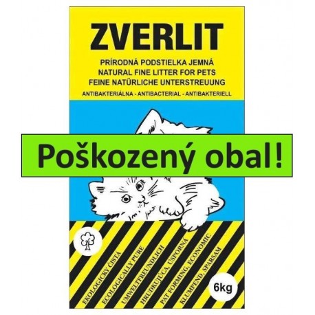 ZVERLIT modrý jemná podestýlka 6 kg - SLEVA 10 % (poškozený obal)