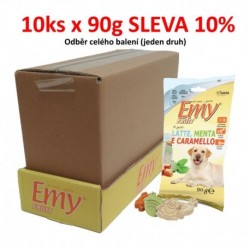 Emy Fruit LATTE,... 90g mléko, máta, karamel-10ks-AKCE 10%-14291