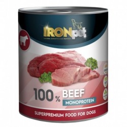 IRONpet Dog Beef (Hovězí) 100 % Monoprotein, konzerva 800 g