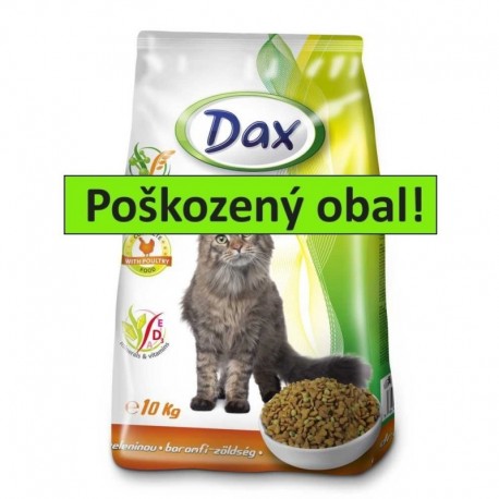 DAX Cat granule drůbeží se zeleninou 10 kg - SLEVA 15 % (poškozený obal)