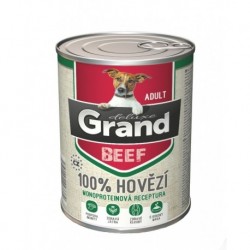 Grand deluxe Dog Adult 100 % hovězí, konzerva 820 g