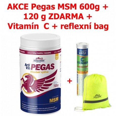 Vitar veterinae Artivit Pegas MSM 700 g DÁREK VITAMÍN C a KŠILTOVKA