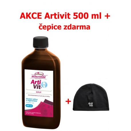 Vitar veterinae Artivit Sirup 500ml+sportovní čepice ZDARMA-15681