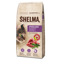 SHELMA Cat Sterilised Beef GF 8 kg