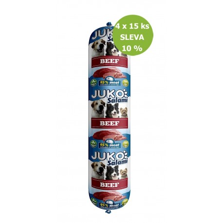 JUKO Salami Beef (hovězí) 1 kg, 4 x15 ks - SLEVA 10%