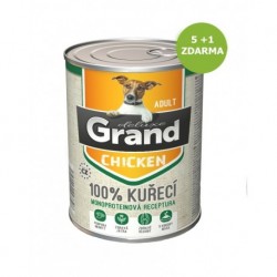 Grand deluxe 100% dog KUŘECÍ ADULT 400 g AKCE 5+1