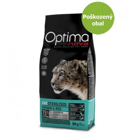 OPTIMAnova Cat Sterilised 8 kg-Poškozeny obal - SLEVA 20%