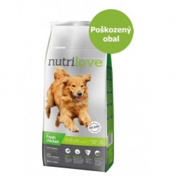 Nutrilove pes Mature fresh kuřecí 12 kg - Poškozený obal - SLEVA 10 %