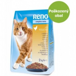 RENO Cat drůbeží 2 kg - Poškozený obal - SLEVA 10 %