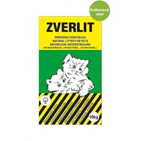 ZVERLIT zelený hrubá podestýlka 10 kg - Poškozený obal - SLEVA 10 %