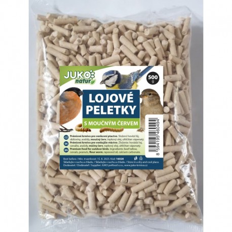 Lojové peletky s moučným červem JUKO, sáček 500 g