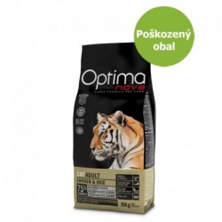 OPTIMAnova Cat Adult Chicken & Rice 8 kg - POŠKOZENÝ OBAL - SLEVA 20 %