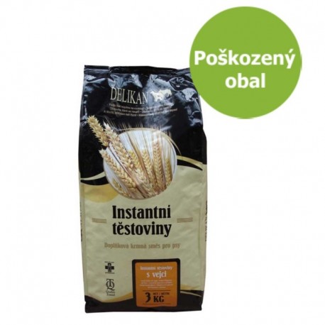 DELIKAN těstoviny s vejcem 3 kg - Poškozený obal - SLEVA 15 %