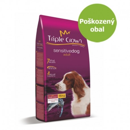 Triple Crown Dog Sensitive 15 kg - Poškozený obal - SLEVA 20 %