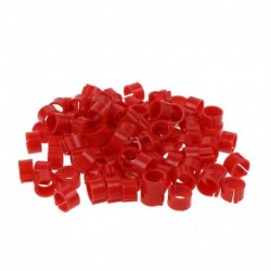 Kroužky zámkové plast 18 mm, červená