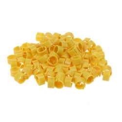 Kroužky zámkové plast 18 mm, žlutá